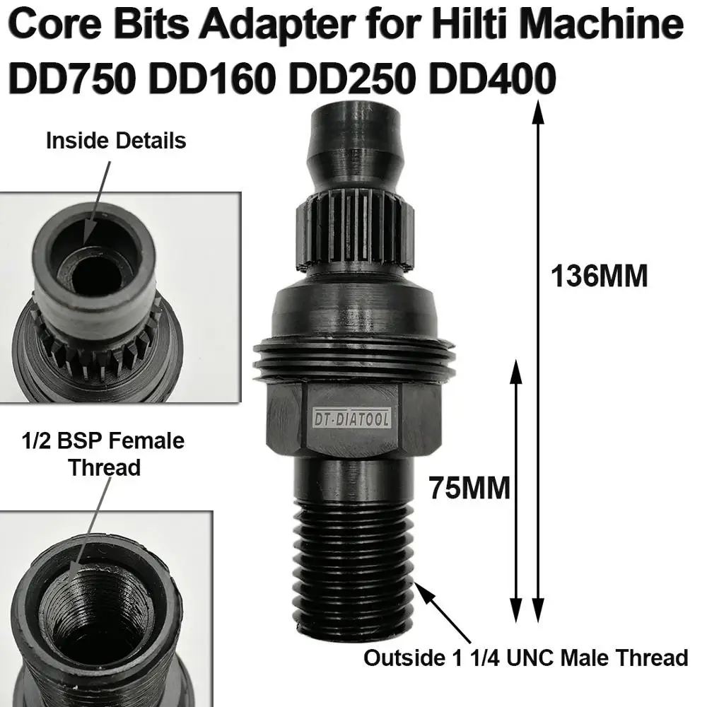 DT-DIATOOL 1 шт. алмазная буровая DD-BU адаптер для подключения HILTI кольцевая пила DD750 DD160 DD250 DD400