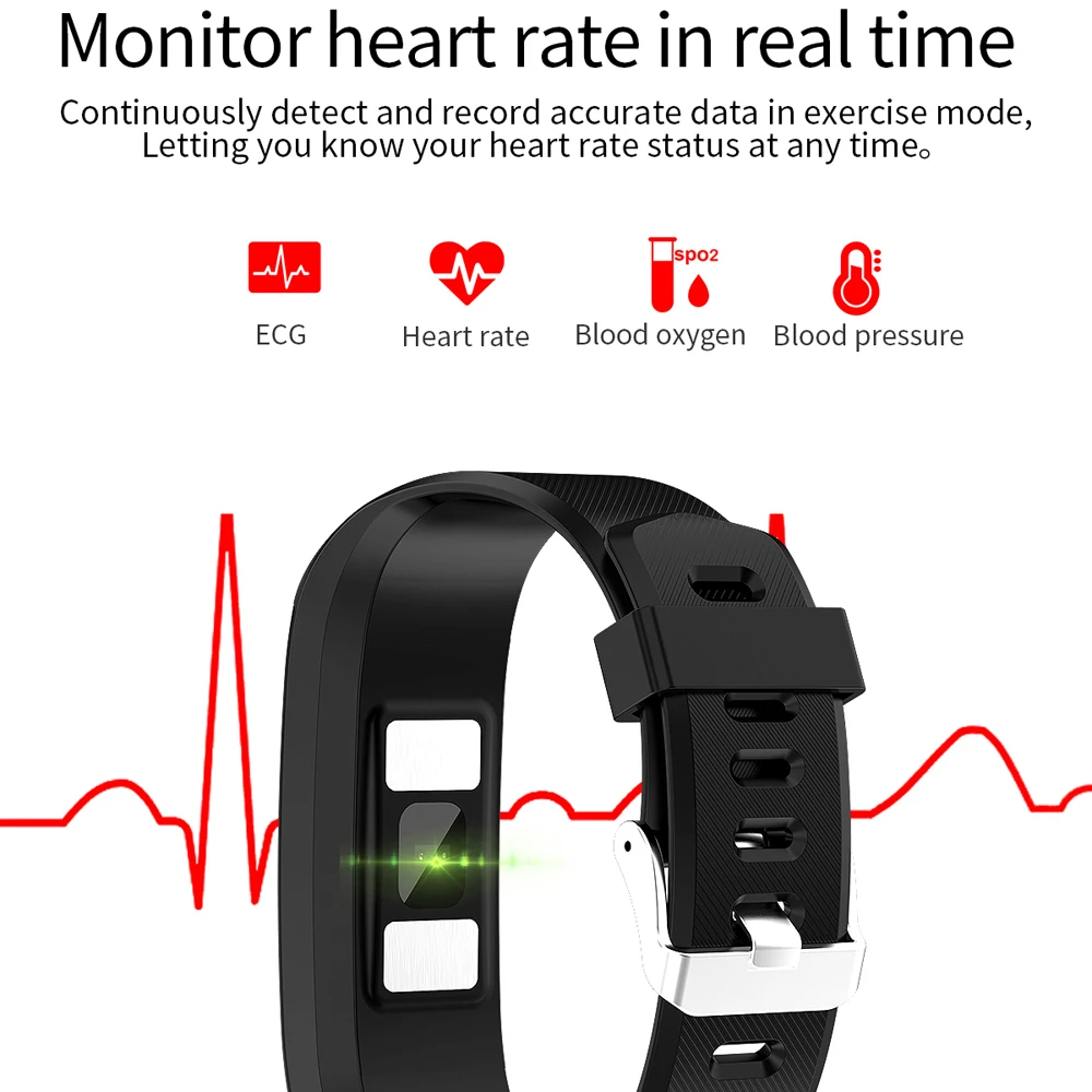 New ECG Smart Bracelet Heart Rate Blood Pressure Blood oxygen Sleep Monitor Smart Band Sport Activity Fitness Wristbands Men New ECG Smart Bracelet Heart Rate Blood Pressure Blood oxygen Sleep Monitor Smart Band Sport Activity Fitness Wristbands Men