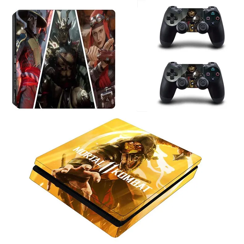 Mortal Kombat 11 PS4 тонкий стикер s кожа для sony Playstation 4 тонкий PS 4 тонкий консоль и контроллер скины винило стикер