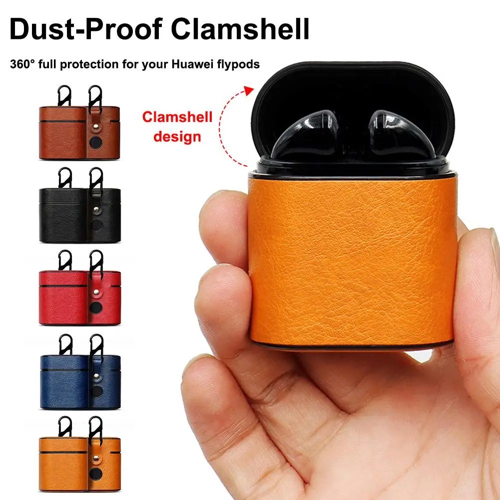 

New Earphone Protective Case For Huawei Honor Flypods Wireless Headset Protector Freebuds2pro Protective Leather Case Portable