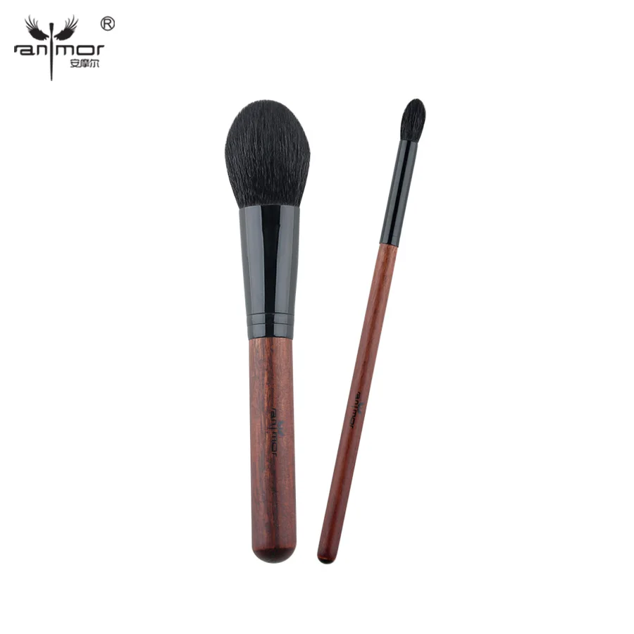

Anmor Professional Makeup Brushes Set 2 Piece Soft Goat Hair Powder Eyeshadow Brush Kit H20