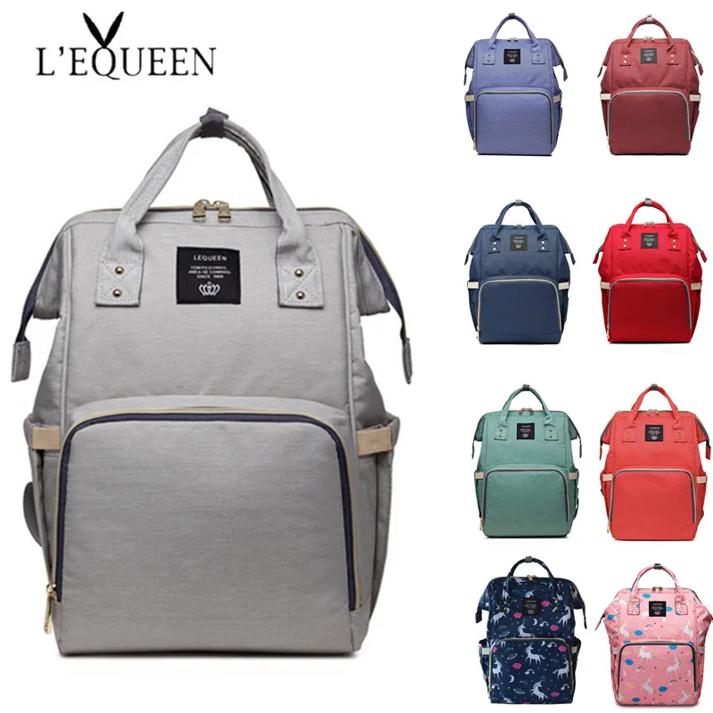 

LEQUEEN Diaper Bag Portable Travel Backpack Baby Care Nursing Bag Large Capacity Mummy Daddy Storage Bag
