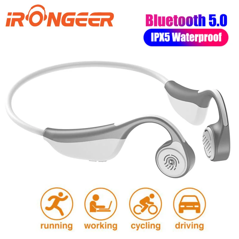 

Touch Control Headphones Bluetooth 5.0 Bone Conduction Headset Wireless Sports Earphones Handsfree Waterproof Wireless Headphone