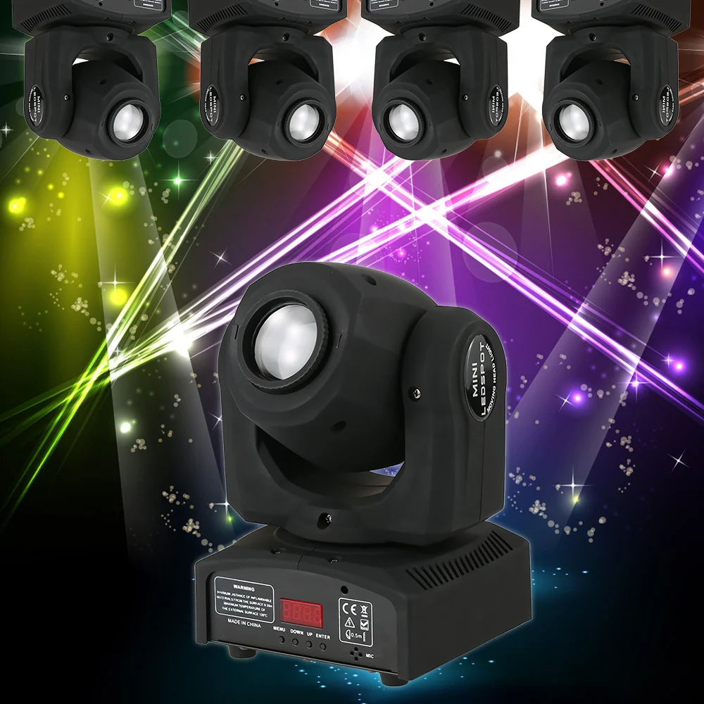 

Led Stage Pattern Lamp 30W Dmx 512 Sound Control Auto Rotating 9/11 Channels Moving Head Projector Light Dj Disco Lights Stage