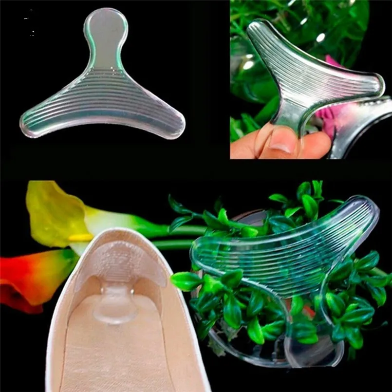 

Transparent T-Shaped Silicone Heel Stickers Invisible Heel Insole Durable Shoe Cushion Anti-Slip Heel Protector