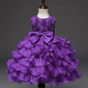 

Baby Girl Clothes Cotton Baby Girls Flower Birthday Wedding Bridesmaid Pageant Princess Formal Dress PP F430