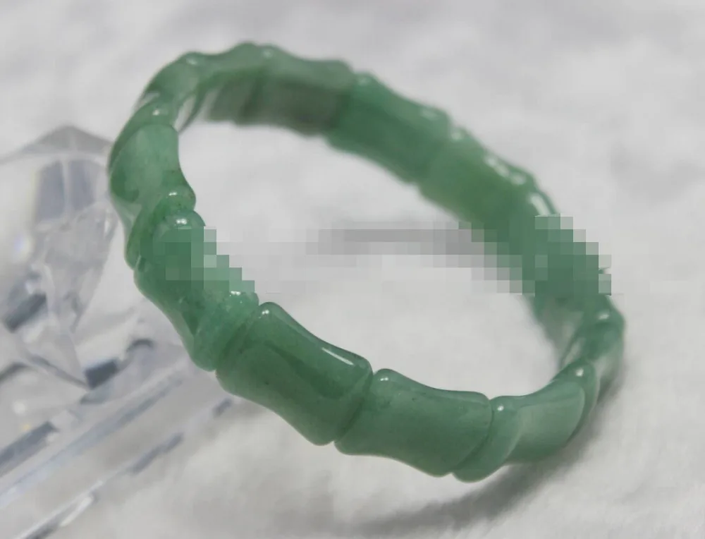 

01949 Natural Fashion Beautiful China Green Aventurine Jade Gems Bangle Bracelet