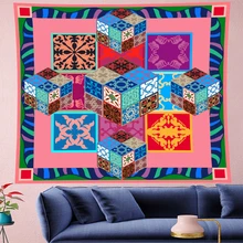 Pastoralism Flower tapestry wall hanging macrame wall hanging kids room tapestry Wall Tapestry Hanging Home Decor wall hanging old broken house print tapestry