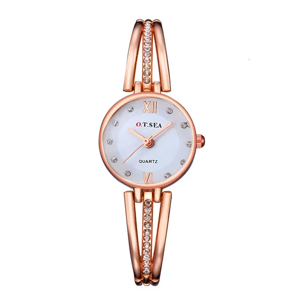 Luxury O.T.SEA Brand Rose Gold Bracelet Watches Women Ladies Rhinestone Dress Qu Luxury O.T.SEA Brand Rose Gold Bracelet Watches Women Ladies Rhinestone Dress Qu