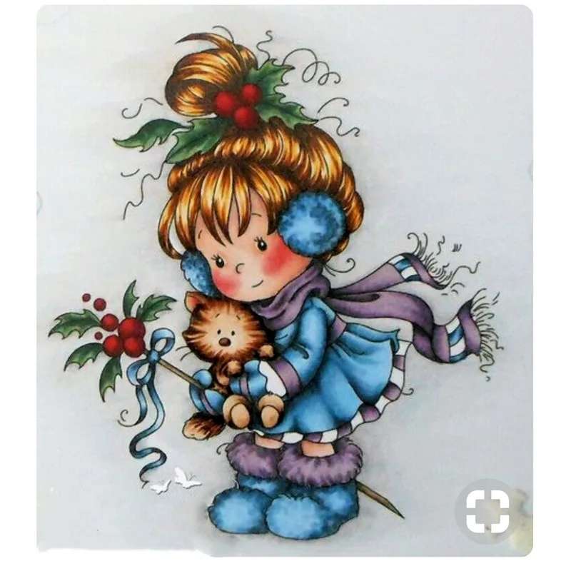 

girl Transparent Silicone Clear Rubber Stamp Sheet Cling Scrapbooking DIY Cute Pattern Photo Album Paper Card Decor Stamp