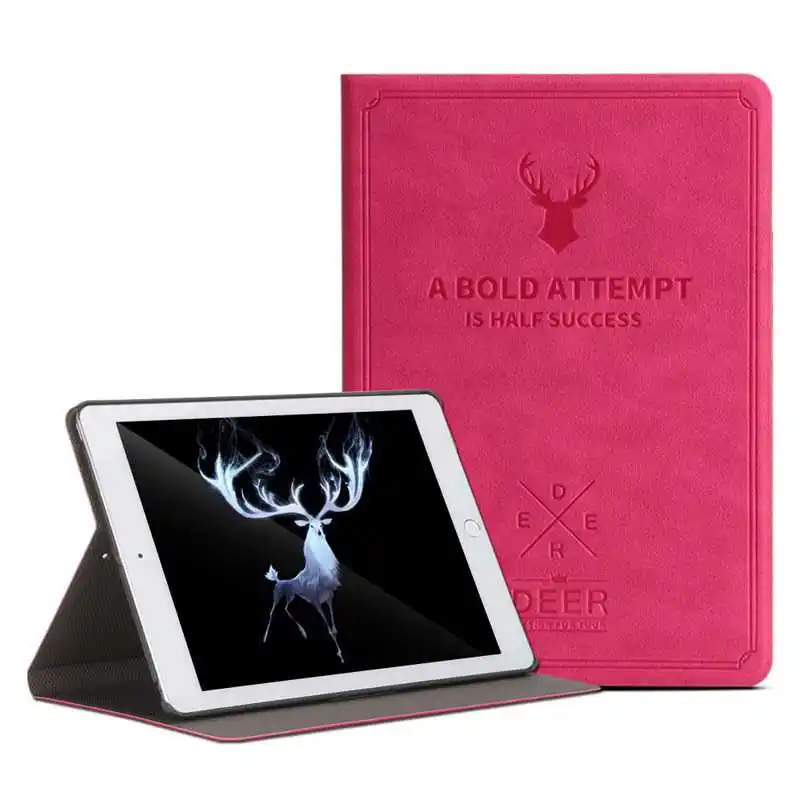 

For iPad Air 2 Air 1 Case Retro Deer Pattern Pu Leather Smart Cover Case for Funda Apple iPad Air 2 1 Case Auto Sleep / Wake up