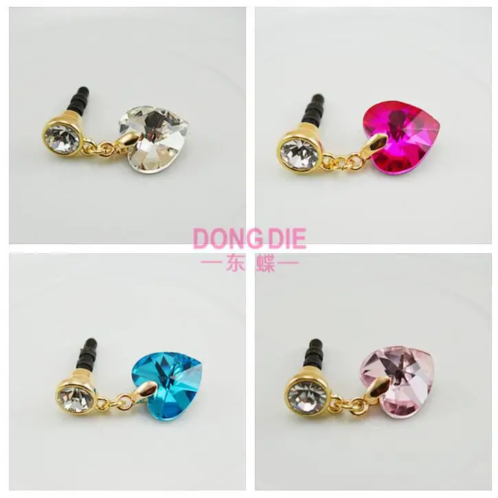 luxury Crystal Rhinestones love dust plug for cell phone accessories Universal earphone plug Cellphone Charms fine luxury Crystal Rhinestones love dust plug for cell phone accessories Universal earphone plug Cellphone Charms fine