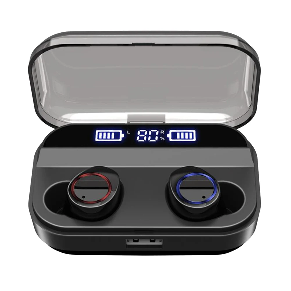 

Waterproof Bluetooth 5.0 In-ear Earphone Stereo Wireless Headphone with Charging Pod for Sport IJS998