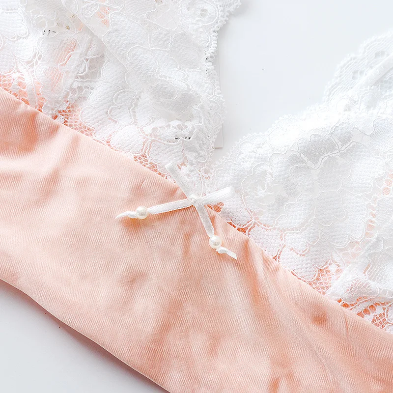 Женское кружевное нижнее белье bralette ультратонкое Прозрачное с бюстгальтером без