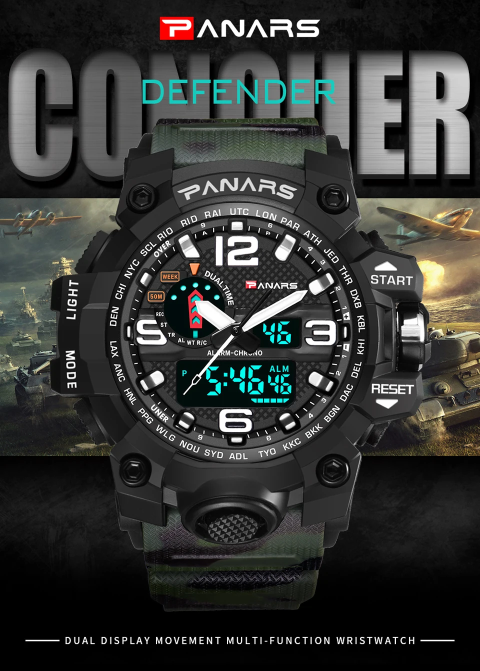 Panars Su Gercimez Digital Analog Spor Kol Saati Asker Saati Fiyatlari Ve Ozellikleri