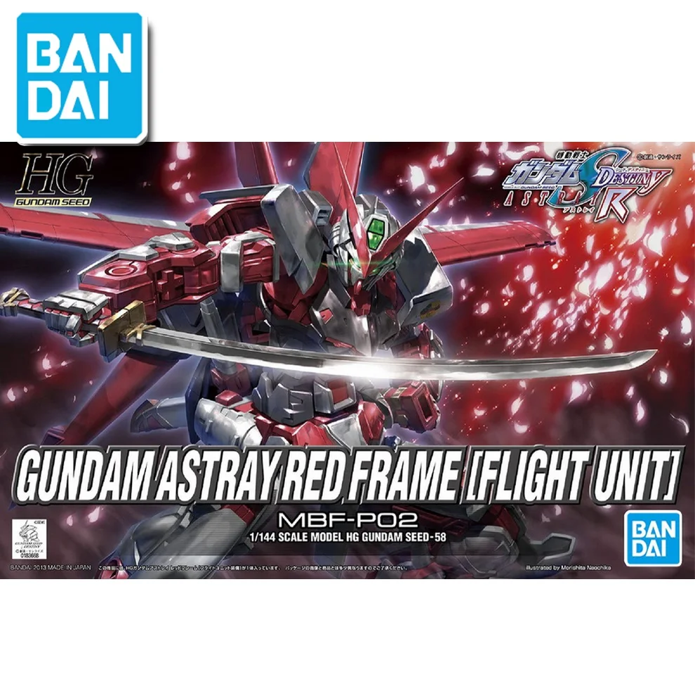 Gundam BANDAI модель HG 1/144 GUNDAM вдали REDFRAME(летный аппарат) Мобильный костюм детские игрушки