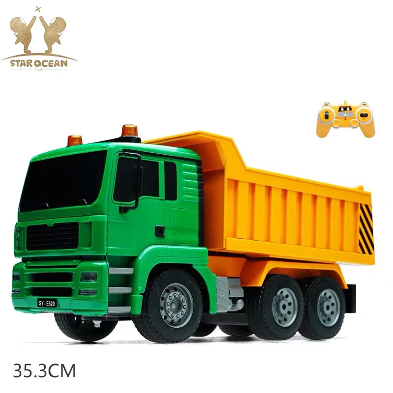 Car Remote Toy Dump Truck High Simulate RC Truck Toy Engineering Vehicles Loaded Sand Car 1:20 Scale for Kids Toy 