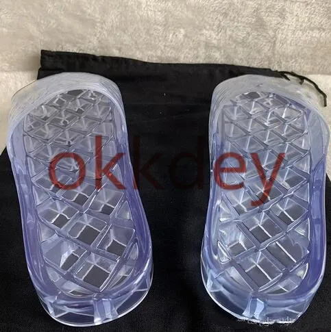 

Women Transparent Slippers Black 19p Glossy Transparent Pool Mules Slides Summer PVC Sandals New Crystal Female Shoes mules tran