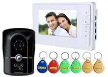 Freeship 7 ”TFT RFID Sistema de video Casero de Intercomunicación IR Cámara video de la puerta teléfono de dos vías de intercomunicación Edificio Apartamento Exterior estación