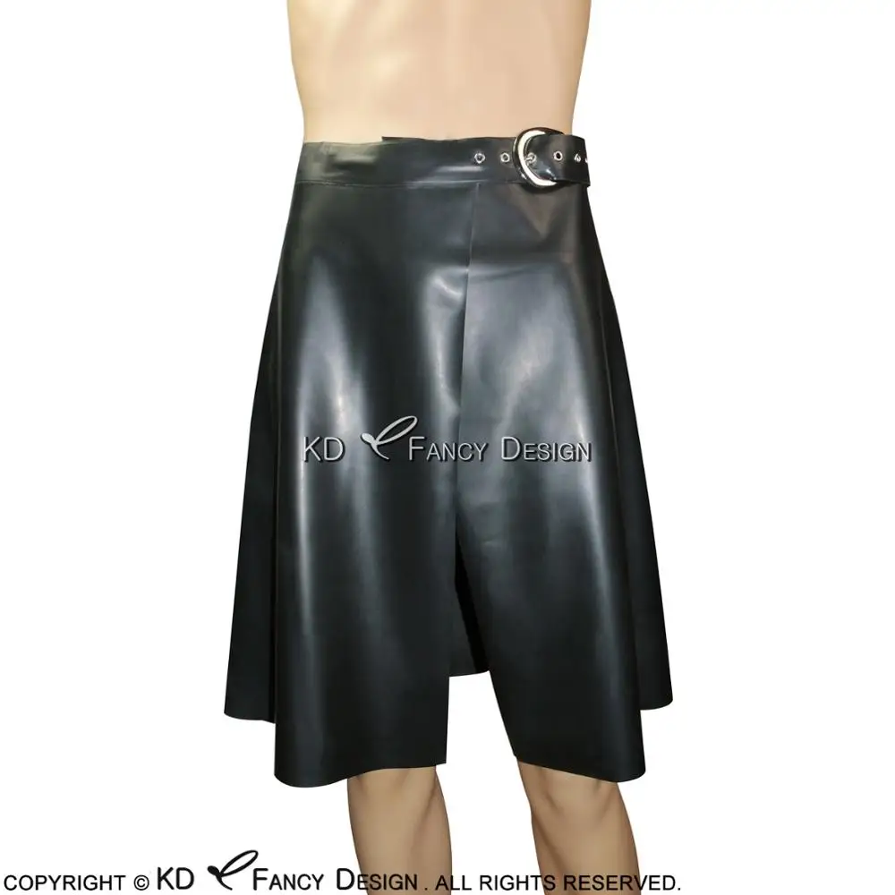 Black Sexy Latex Kilt Rokken Met Riemen Korte Rubber Rok Bodems Uniform DQ-0008 Black Sexy Latex Kilt Rokken Met Riemen Korte Rubber Rok Bodems Uniform DQ-0008