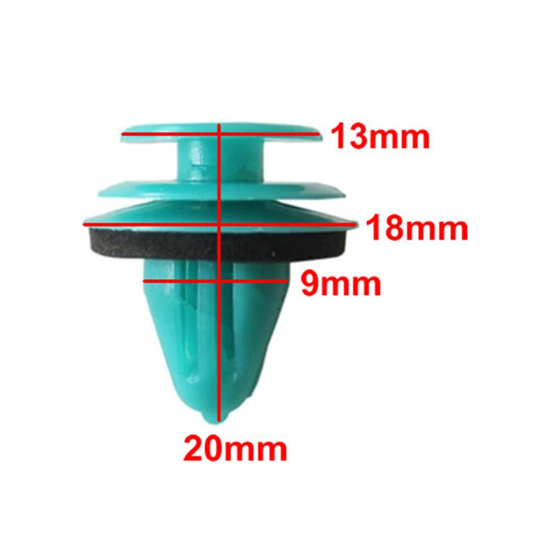 50 шт. автомобильное крыло нажимного типа авто крепежные зажимы зеленый для ваз 2121 El 2106 2109 Lada Kalina Largus Priora Revolution Lada 2104