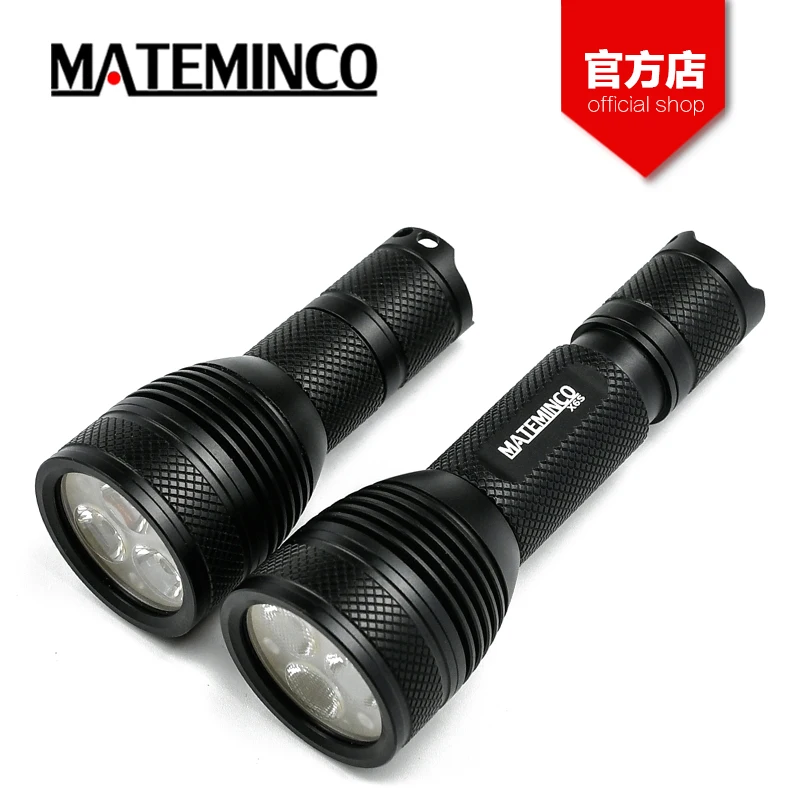 

Mateminco X6S 3*Cree Xpl Hi 3000lm High Lumens Waterproof Small Throw Flood Tactical Led Flashlight Torch Light