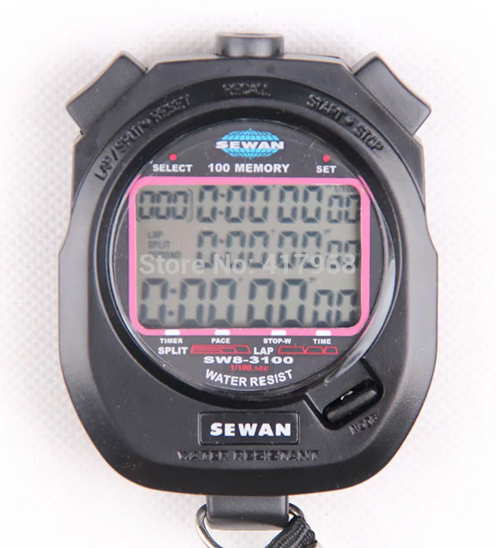 SEWEAN Stopwatch SW8 3100 Digital Chronograph 1/100 second Sports stop