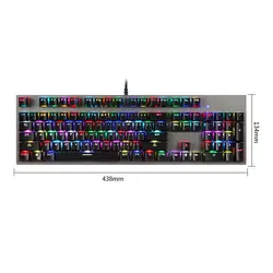Механическая клавиатура Kailh коробка переключатель USB Проводная RGB подсветка 104 клавиш для игр Hi Прямая поставка