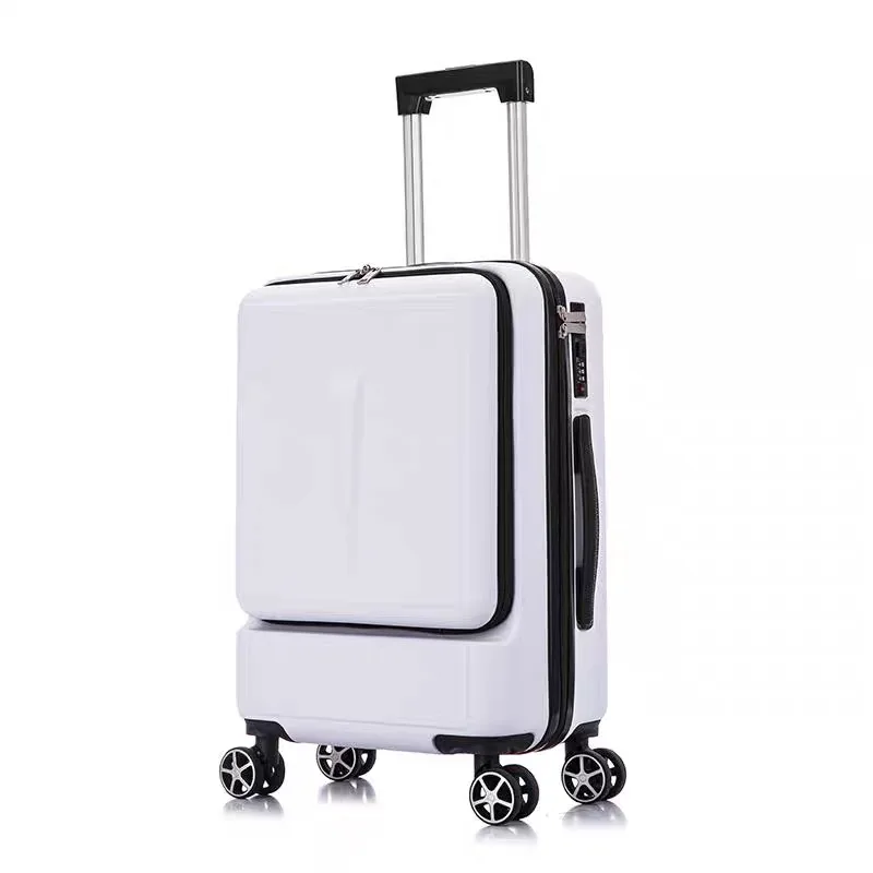 2" 24" дюймов женский багаж на колёсиках дорожный костюм чехол Чехол с сумкой для ноутбука Мужская универсальная колесная тележка ABS коробка Модный чехол для костюма - Цвет: white