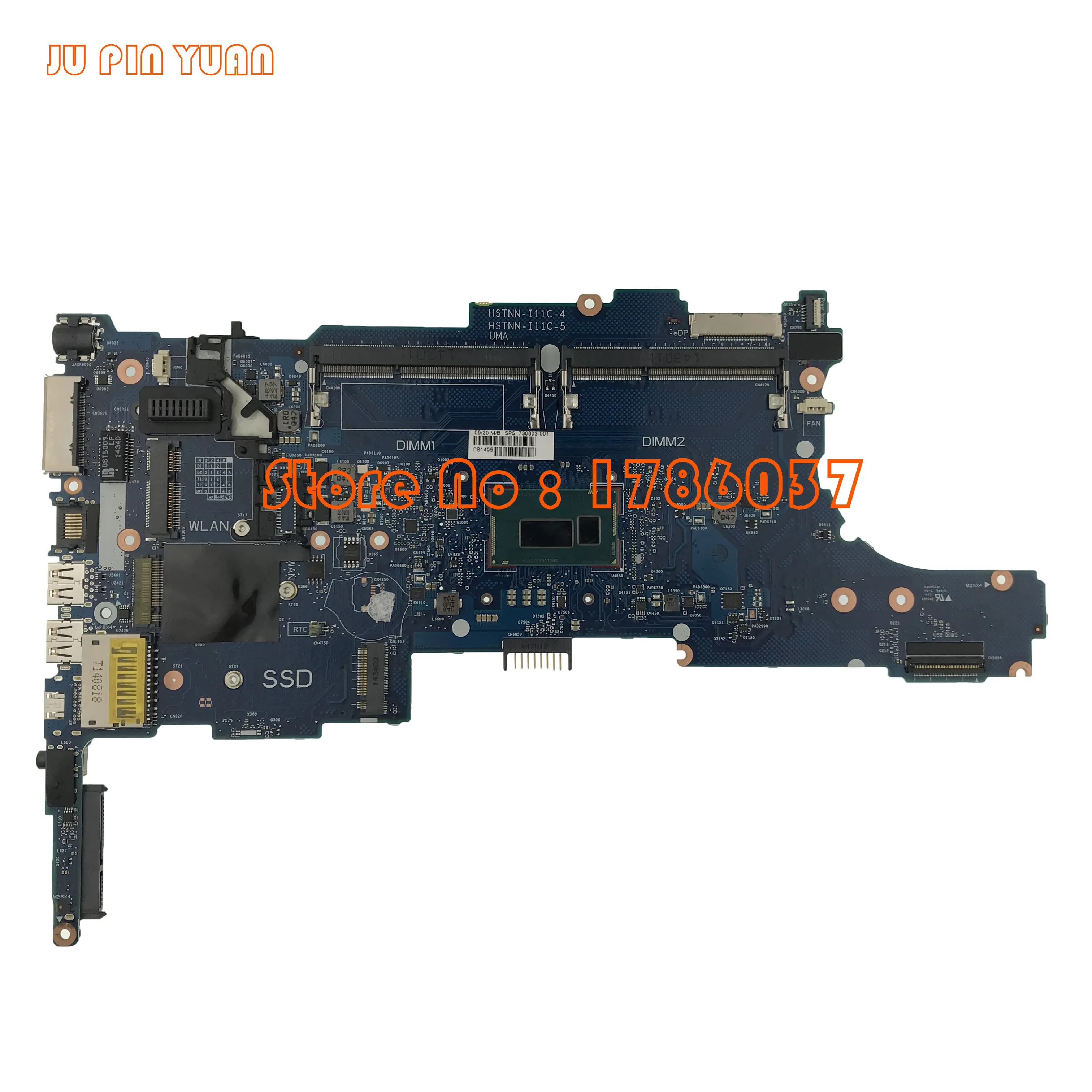 Ju pin yuan 730803-501 730803-001 730803-601 материнская плата для hp EliteBook 840 G1 Материнская плата ноутбука i5-4300U 6050A2560201-MB-A03