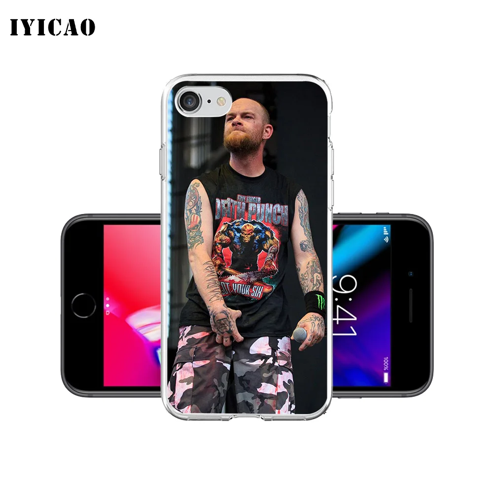 IYICAO Five Finger Death Punch FFDP Мягкий силиконовый чехол для iPhone X XR XS MAX 6 6s 7 8 Plus iPhone X iPhone 5 5S SE чехол из ТПУ