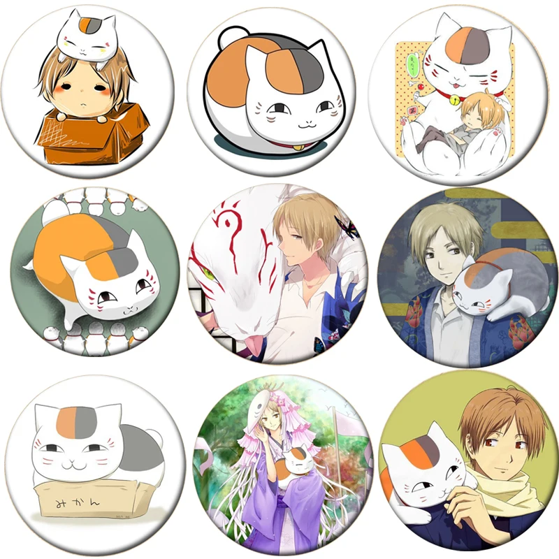

1pcs Natsume Yuujinchou Book of Friends Cosplay Badge Cat Teacher Cartoon Brooch Pins Collections Badges for Backpacks Clothes