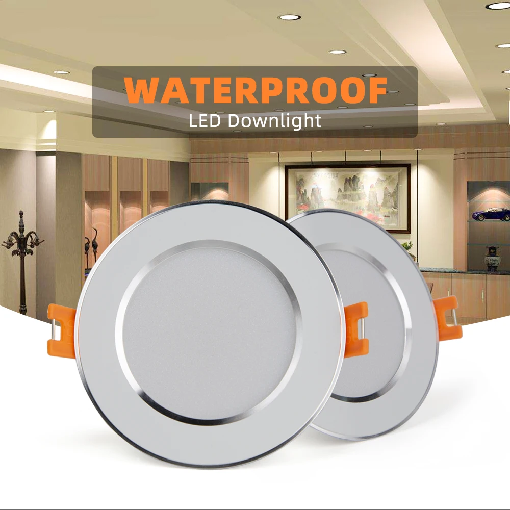 

Outdoor Led Ceiling Lamp For Bathroom Bulb 4PCS Dimmable Waterproof LED Down lights 5W 7W 9W LED Downlight Warm white/cold white