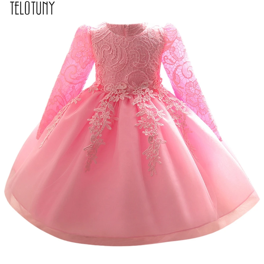 TELOTUNY/платье с цветочным рисунком для маленьких девочек; платье принцессы для подружки невесты; праздничное платье для дня рождения; свадебное платье; модное платье принцессы; NOV15