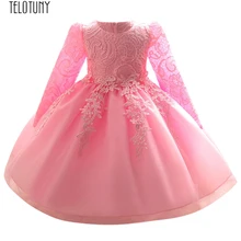 TELOTUNY/платье с цветочным рисунком для маленьких девочек; платье принцессы для подружки невесты; праздничное платье для дня рождения; свадебное платье; модное платье принцессы; NOV15