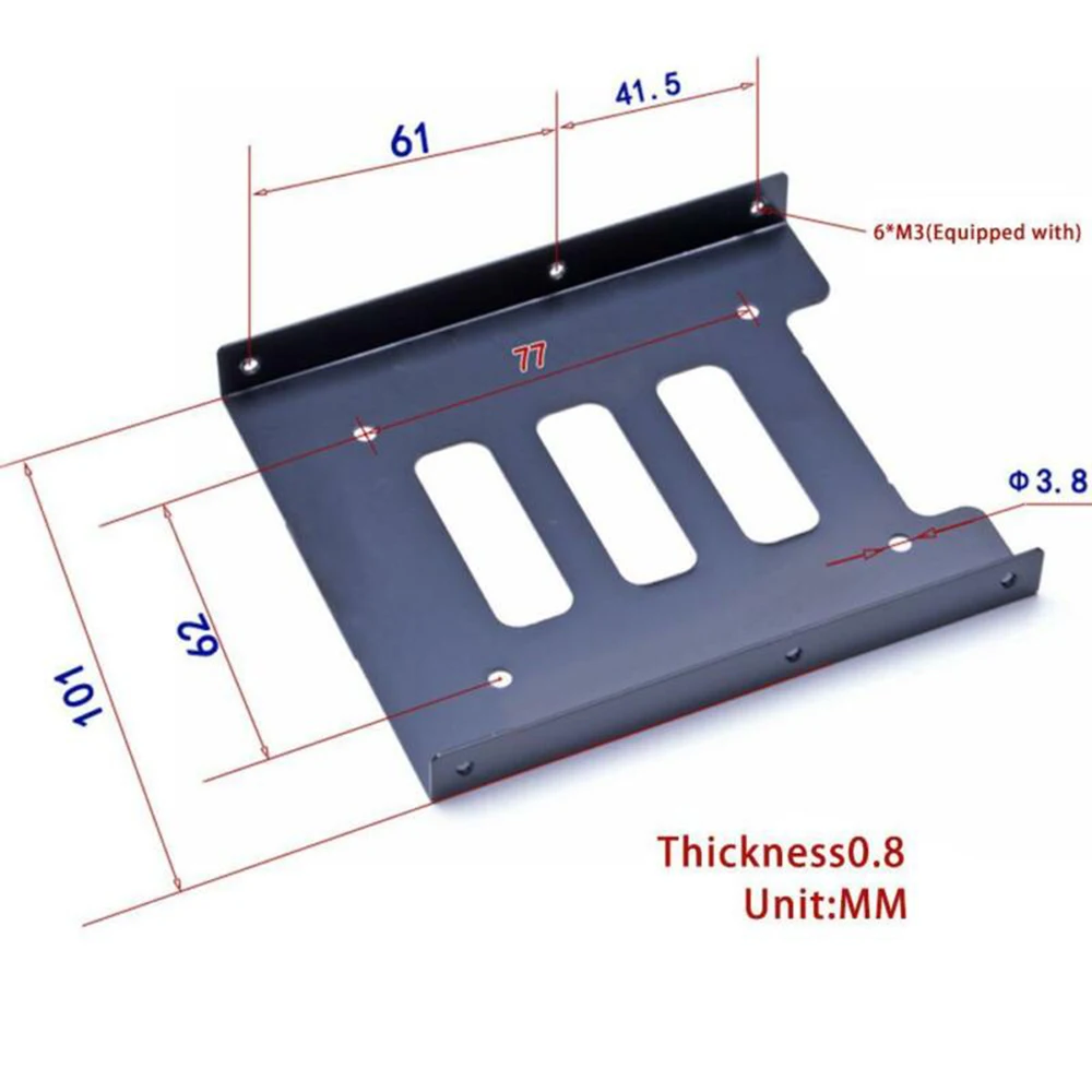 2," Привод до 3,5" металлический кронштейн SSD SSD твердотельный накопитель 2,5 до 3,5 SSD адаптер Держатель Жесткий диск монтажный кронштейн