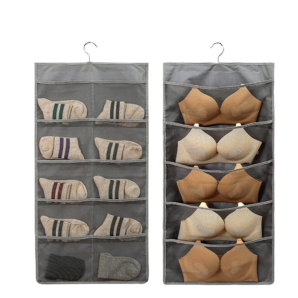 

Two-sided Hanging Closet Organizer Multi-function Wardrobe Organizer Multilayer Wall Storage Pocket Door Storage Organzers #XTN