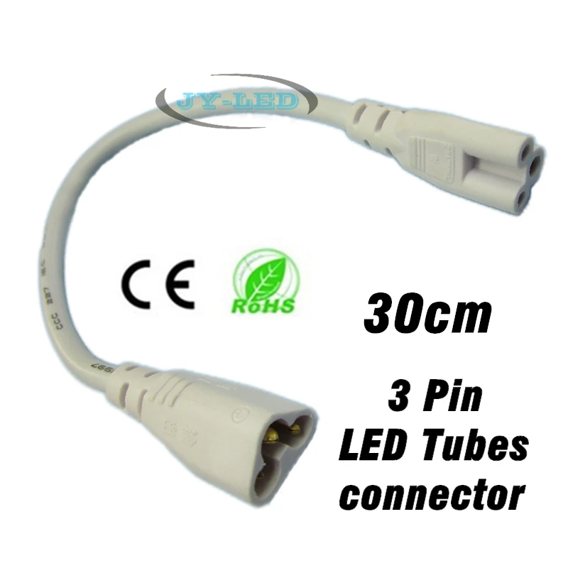 Fluorescent Lamp Connector Cable Corner Line, Male Female Plug tri core