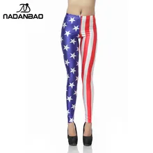 NADANBAO/Лидер продаж, женские леггинсы, 3d Цифровые Леггинсы с флагом, модные тонкие сексуальные леггинсы для фитнеса, эластичные женские леггинсы