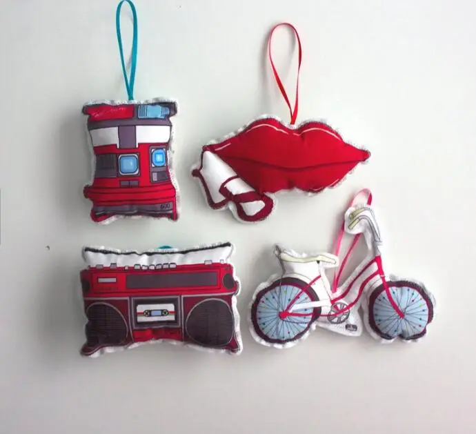 

Hot lips phone ornament Christmas ornaments home decoration Holiday Gifts DIY Cotton Pendant