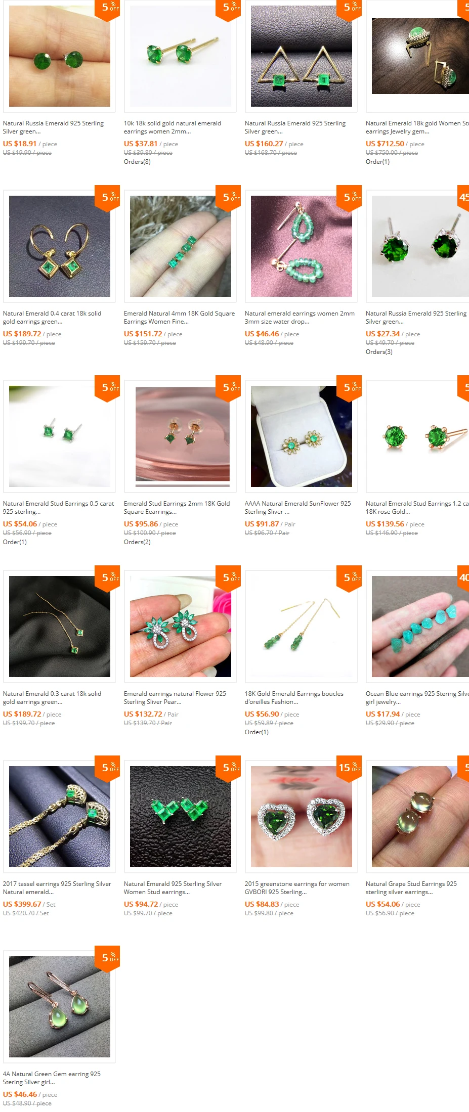 natural emerald jewelry