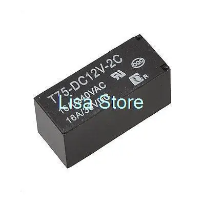 

8 контактов 12В DC DPST 2NO 2NC реле питания T75-DC12V-2C модель
