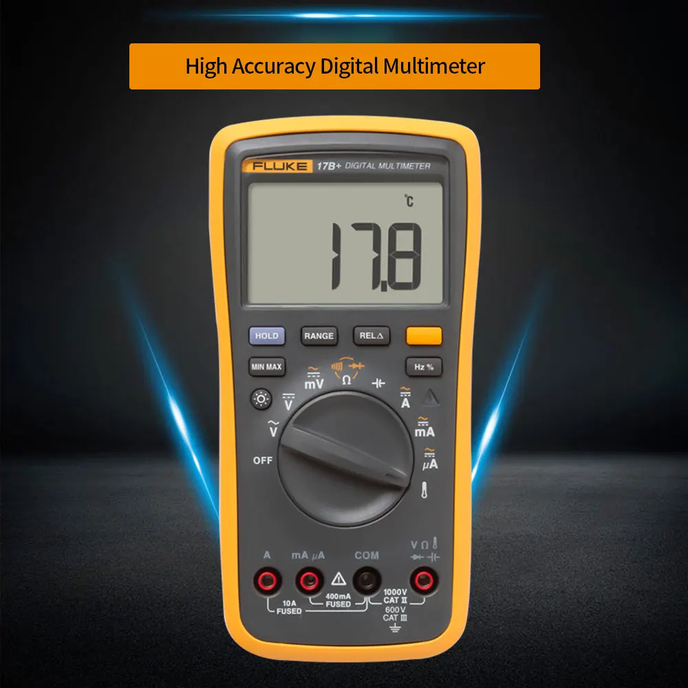

FLUKE Digital Multimeter Auto Range Manual Range Selectable Mini Multimeter Professional Current Voltage Meter Continuity Test