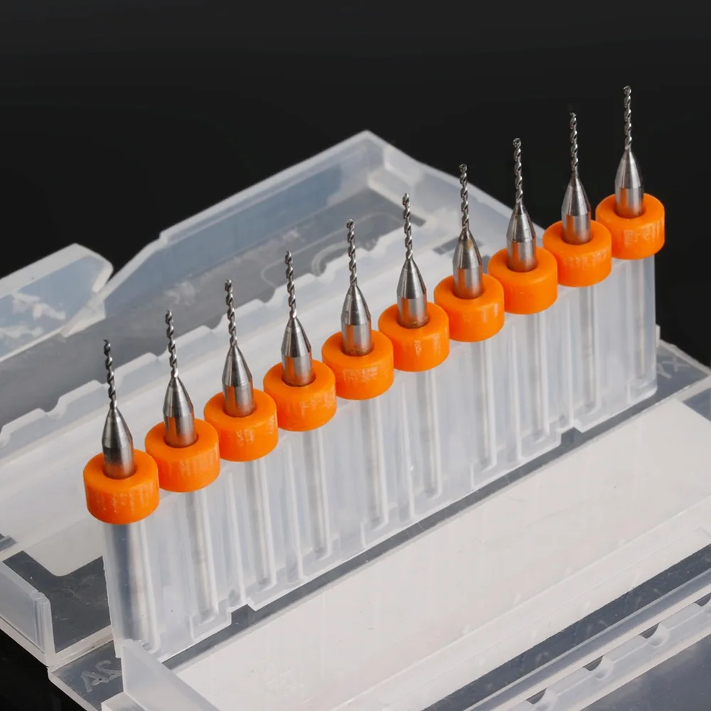 0,8 мм 10 шт печатной платы печатная схема микро сверла доска карбида гравировальный инструмент cnc