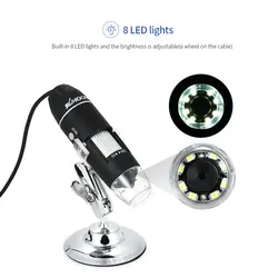 KKmoon микроскоп 1600X увеличение USB цифровой OTG Функция эндоскопа 8-светодиодный свет увеличительное Стекло Лупа с подставкой