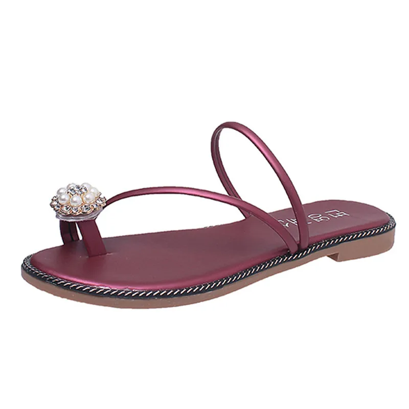 

Women Summer Rhinestone Shoes Peep-toe Low Shoes Roman Sandals Ladies Flip Flops Casual Beach Slippers Sapatos sapatenis