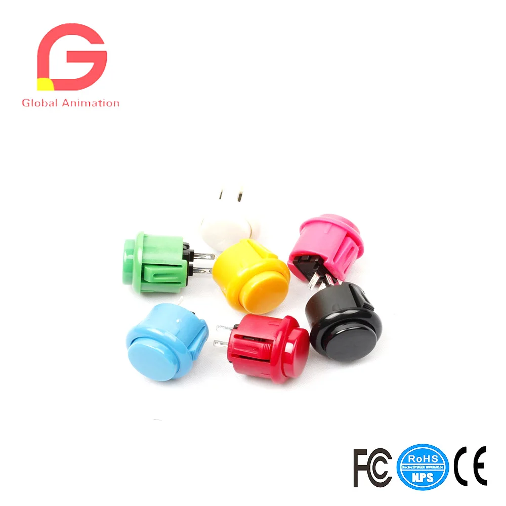 2 игровой USB контроллер для ПК 2x5pin + 4x24 мм Кнопка 16x30 кнопки аркадных игр