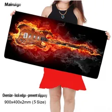 Custom Guitar Fire To Mouse Notbook Computer Mousepad Hot Sales Gaming LOL Padmouse Gamer Cheapest Keyboard Mouse Mats for Csgo