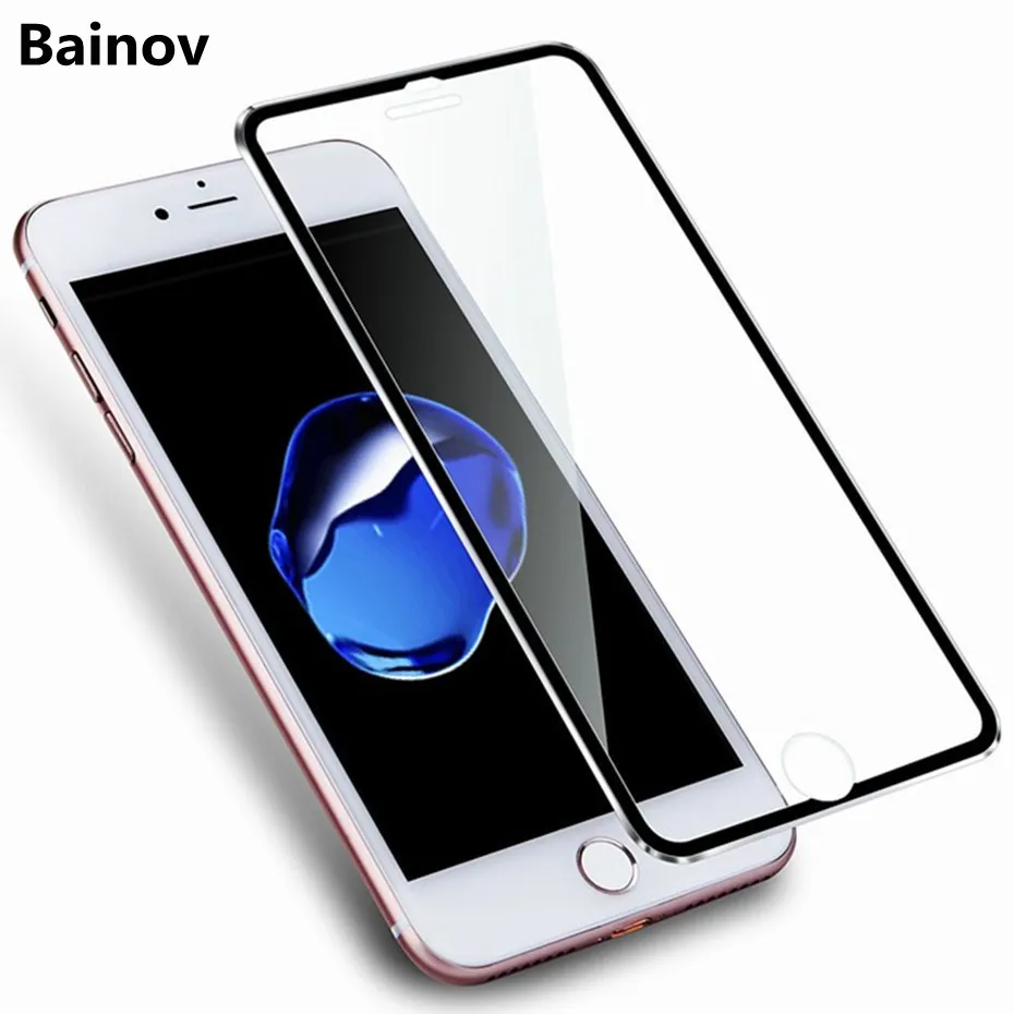 Для iphone 7 8 6 6s стекло 3D изогнутая полная крышка Защита экрана для плюс X XS max XR 5 5S | Phone Screen Protectors -32957903217