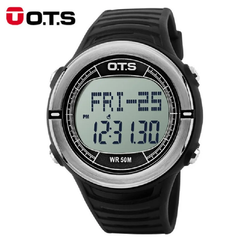 

2019 new products recommended OTS 7019 dial dial outdoor mountaineering waterproof male electronic watch relogio feminino